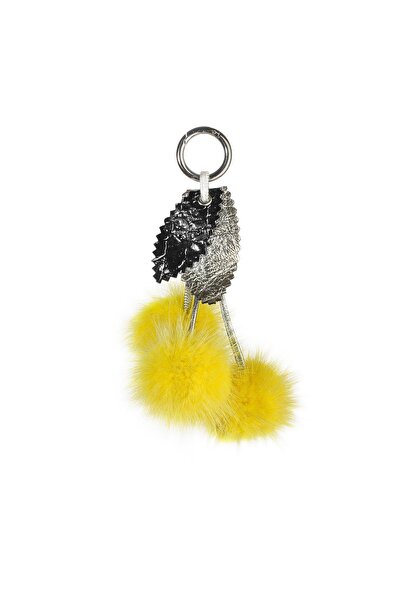Handmade Πολυτελές Χειροποίητο Bag Charm Κεράσι από Φυσική Γούνα Βιζόν | Made...