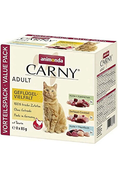 Animonda Hrană pentru pisici Carny Adult Mix de pasăre 8 x 85 g