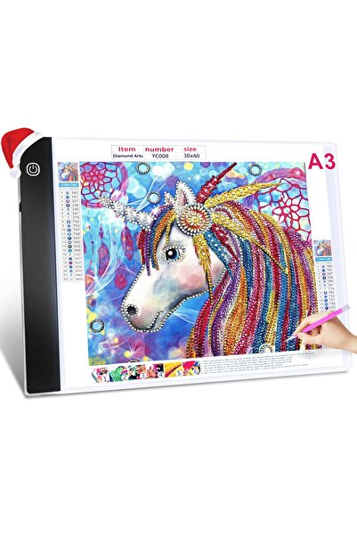 MADE IN CHINA Masă luminoasă A3 pentru accesorii de pictură cu diamante 5D, p...