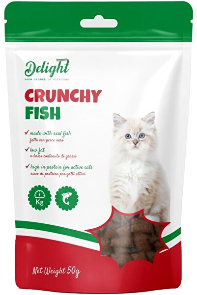 DELIGHT CRUNCHY DEEP SEA FISH 50G – Omega-3 Rich Crunchy Snacks for Cats