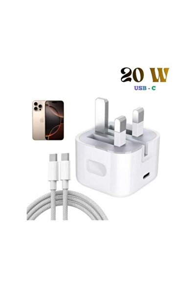 Generic Fast Charger for iPhone 17/16/15/14/13/12 Pro Max with Cable 20W USB-...