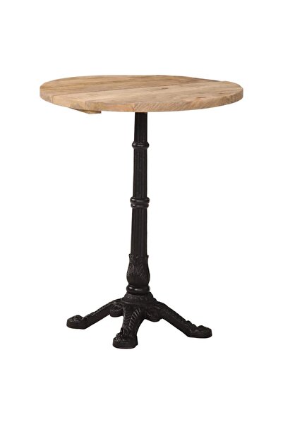 vidaxl Masă de bistro, Ø60 x 76 cm, lemn de mango brut