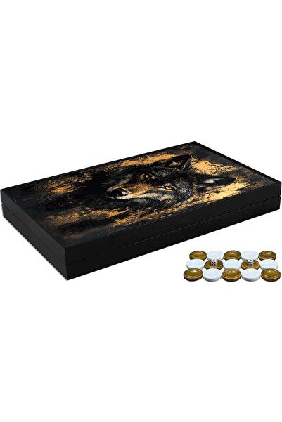 FOXMAG24 Set de table din lemn lăcuit, 58x48 cm, pentru 2 jucători