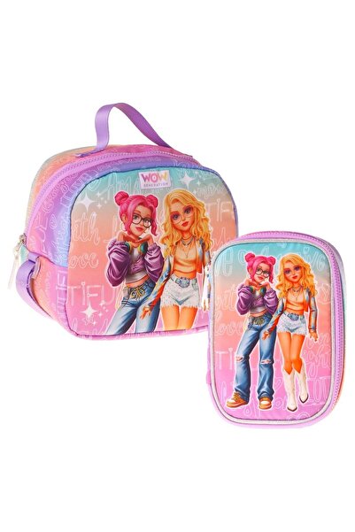 WOW Generation Girl's Star (Pink - Purple) Thermo Lunchbox and Pen Holder Set...