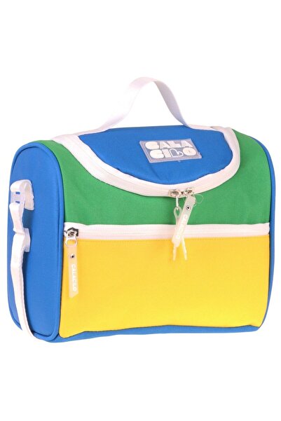 CalaCilo Boy's Twins Blue Green Color Thermal Insulated School Lunch Bag (Blu...