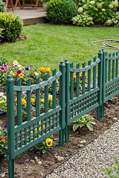 Genel Markalar 5998 Plastik Dekoratif Bahçe Çiti Elite Tekli 60x55cm Yeşil