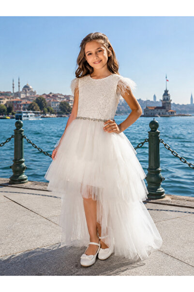 Lindissima Çıkarılabilir Kuyruklu Kız Çocuk Abiye, Nikah & Düğün , Mezuniyet,...