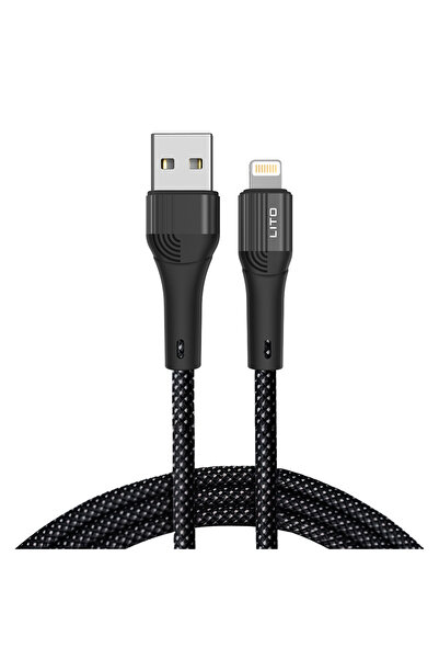 Lito Cablu de date (LD14) - USB la Lightning, Încărcare rapidă 2.4A, 480Mbps,...