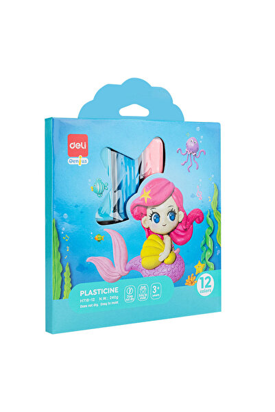 Deli Plastilină 12 culori 240g Cutie de carton