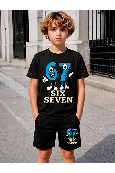 STİL-X Six Seven Printed Boys' Shorts Set, 67 Designs