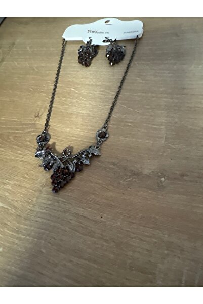 ELUNE İSTANBUL & Milano Vintage Grape Bunch Figured Necklace and Earring Set ...