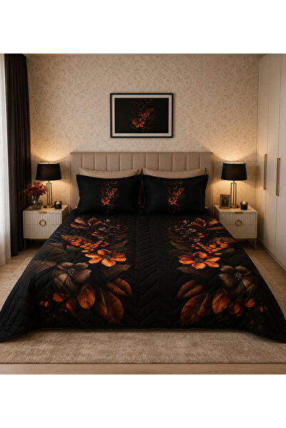 AYBERK HOME TEXTİLE Başak Four Seasons Quilted Double Duvet Cover Set 6-Piece...