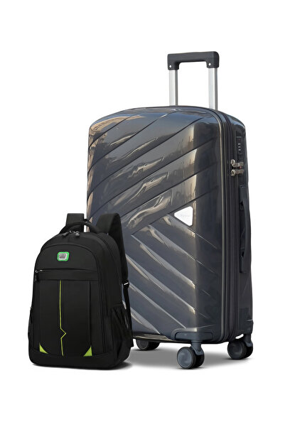 ZAAPPY Hard Shell Luggage With Travel Backpack Combo, 24 Inch, Lightweight Gl...