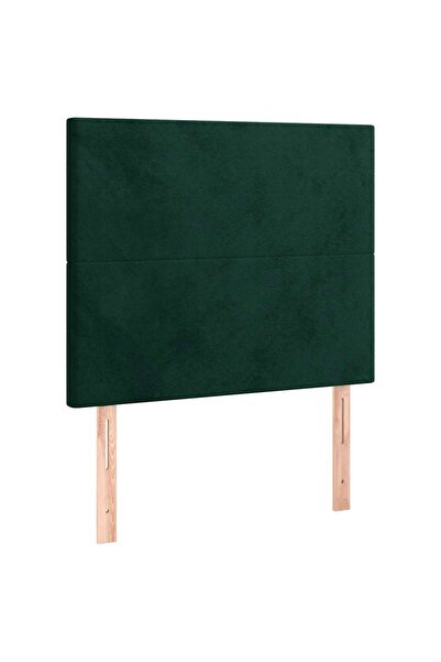 vidaxl Tăblie de pat verde închis 90x5x118/128 cm catifea