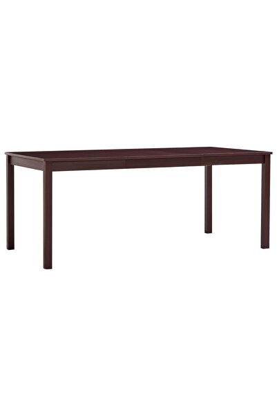 vidaxl Masă de bucătărie, maro închis, 180 x 90 x 73 cm, lemn de pin