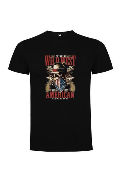 iLovePrints Skull Gunslinger Cowboy Tshirt