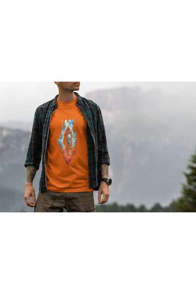 iLovePrints Surrealistic Abstract Art with Man's Portrait Tshirt