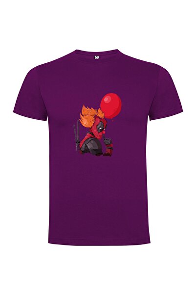 iLovePrints Red Masked Deadpool Portrait Tshirt