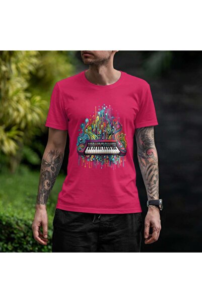 iLovePrints Colorful Abstract Piano Tshirt