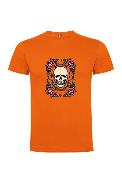 iLovePrints Scarlet Skulls Roses Tshirt