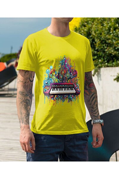 iLovePrints Colorful Abstract Piano Tshirt