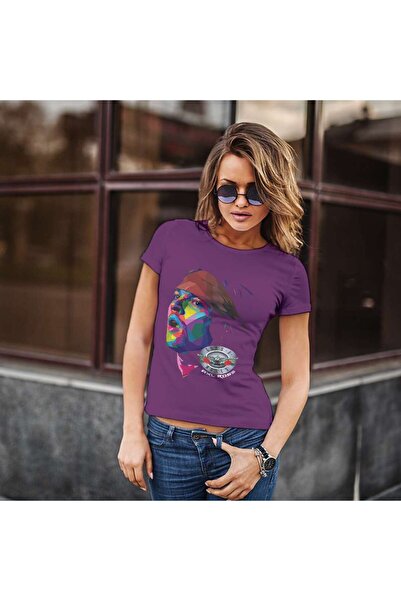 iLovePrints Colorful Portrait with Guns N' Roses Logo Tshirt