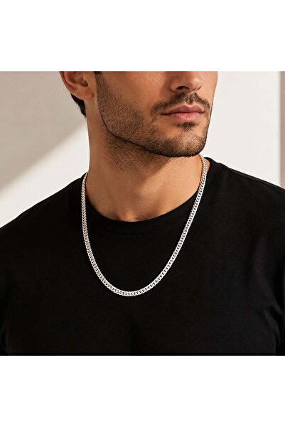 Bk Gift Herringbone Chain Necklace Steel Men's Necklace - Non-Tarnishing Men'...