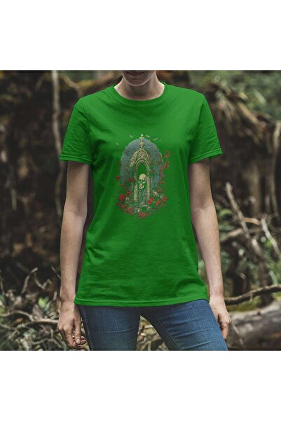 iLovePrints Gothic Skull and Roses Tshirt
