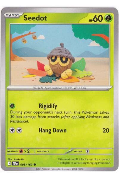 Pokemon Seedot 003/162 - Temporal Forces - Kart (Mint)