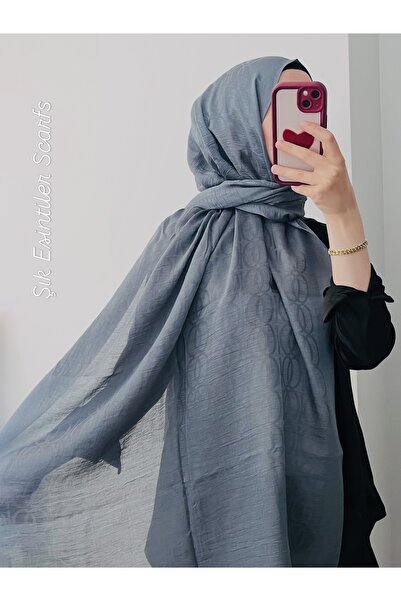 MODA İmannoor Tarzı Desenli Şal – Dökümlü Yapı, Şık ve Zarif Görünüm