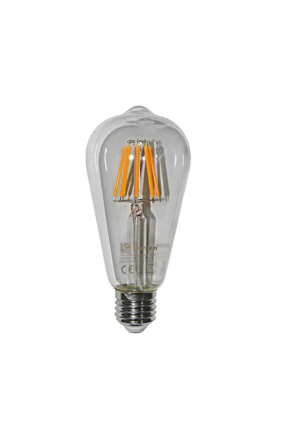 Adeleq Λάμπα LED FILAMENT (COG), διάφανη αβοκάντο, 8W, για Ντουί Ε27, 2800Κ Θ...