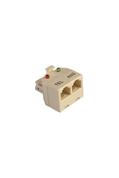 EUROLAMP Αντάπτορας Τηλεφώνου 6P4C RJ11, αρσενικό σε 2 θηλυκά 2 γραμμών, Λευκός
