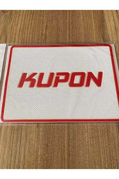 labaxe Red and White Ku Pon Anti-Slip Pad for Car Interior Dashboard