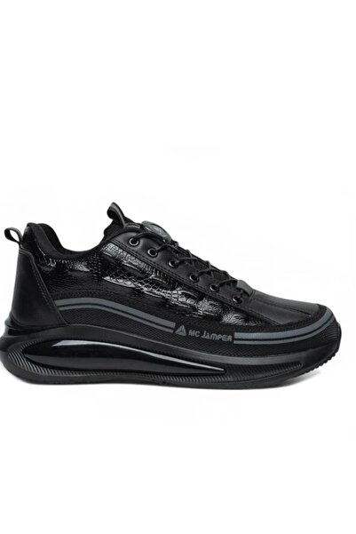 Shubuu Erkek Siyah Kalın Taban Günlük Yürüyüş Spor Ayakkabı Sneaker Air Zoom ...