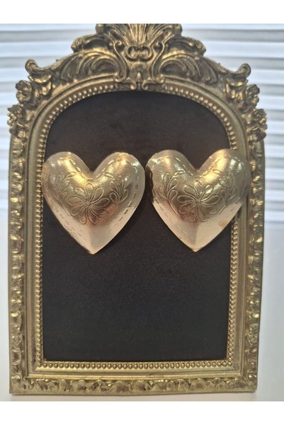 Mf Heart Earrings