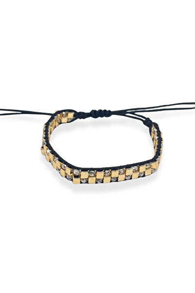 PerleJewelry Cube Weave Siyah İpli Bileklik
