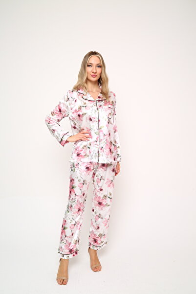 Silk Bloom – Saten Pijama Takımı