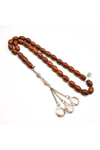 genernic Kook Wood Rosary 33 Beads 11.5-15.5mm Rustic Brown Prayer Beads 74g ...