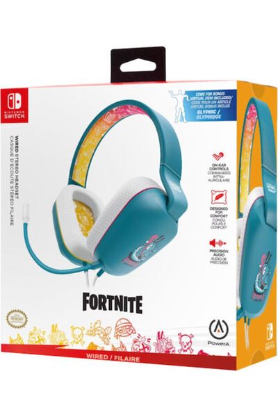 Powera Llambro Fortnite Ακουστικά Gaming Περιφερειακά με Σύνδεση 3.5mm Μπλε