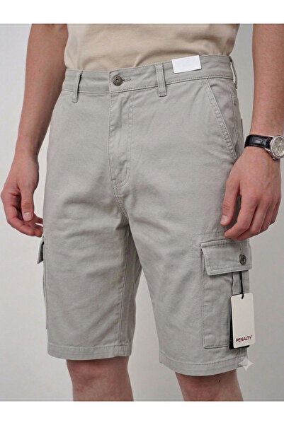 ATKGİYİM Erkek Taş / Siyah / Haki Kargo Cepli Regular Fit Casual Şort