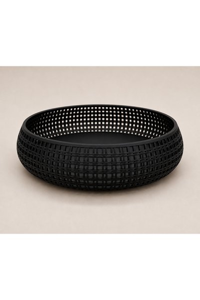 Marka Inkypunky Rattan Patterned Decorative Tray 20 cm