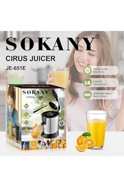 SOKANY Electric Citrus Juicer 350W Stainless Steel JE-651E