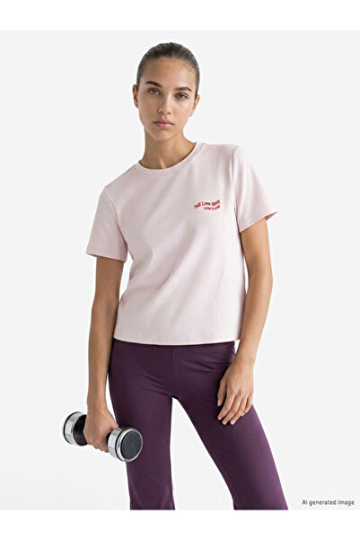 LC Waikiki Soft Touch Embroidered Women's Sports T-Shirt