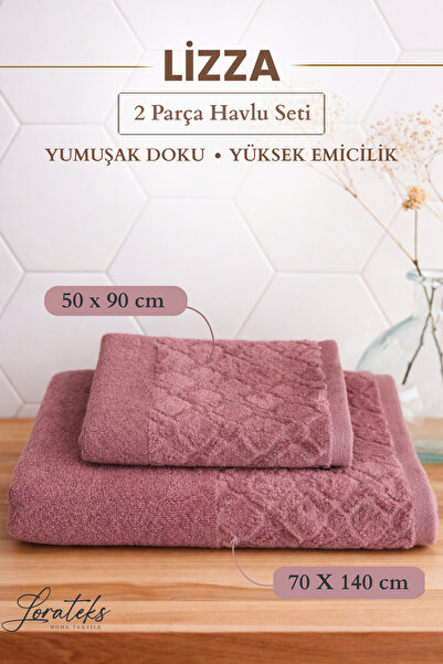 Lorateks Lizza | Set od 2 komada peškira za kupanje | Peškir | Peškir za kupa...