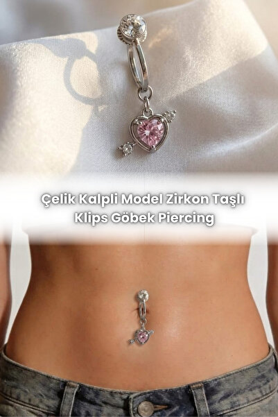 Elifsu Jewelry Çelik Kalpli Model, Tavşan Kulak Model, Kelebek Model, Zirkon ...