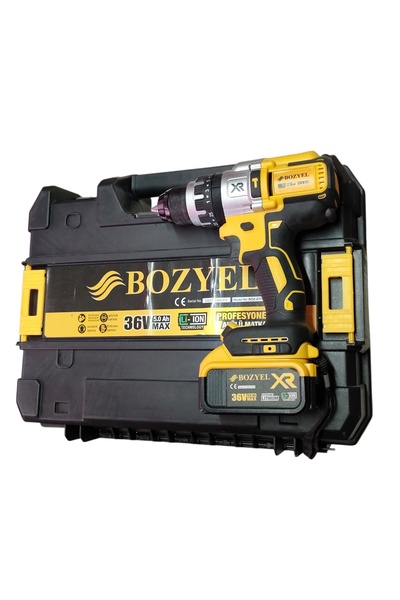bozyeleather Profesyonel Büyük Kafalı Matkap Malzemeli Darbeli Çift Bataryalı XR
