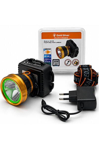 farissu Gold Silver GS-250 Şarj Edilebilir 30W LED Kafa Lambası - 1000m Menzi...