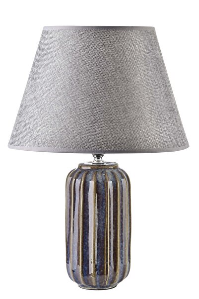 MONDEX Lampă de masă ceramică LETI GREY 10x10x41 cm Gri 1 buc.