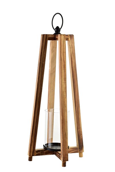 MONDEX Felinar din Lemn și Sticlă LEVI 15.5x15.5x53 cm Lemn 1 buc.