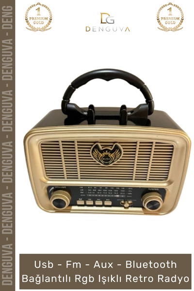 Denguva #Radyo Everton RT554 Bluetooth Nostalji FM USB Kart Girişli Taşınabil...
